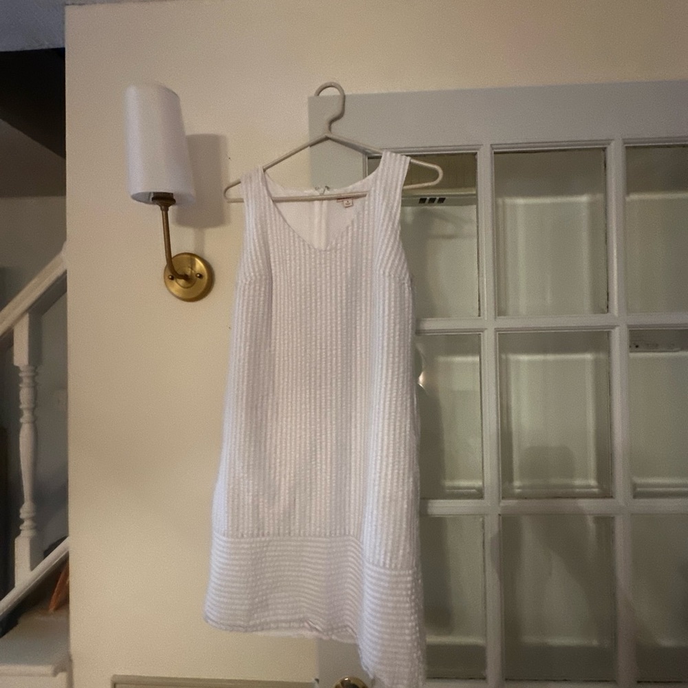 Merona White Textured Sleeveless Dress